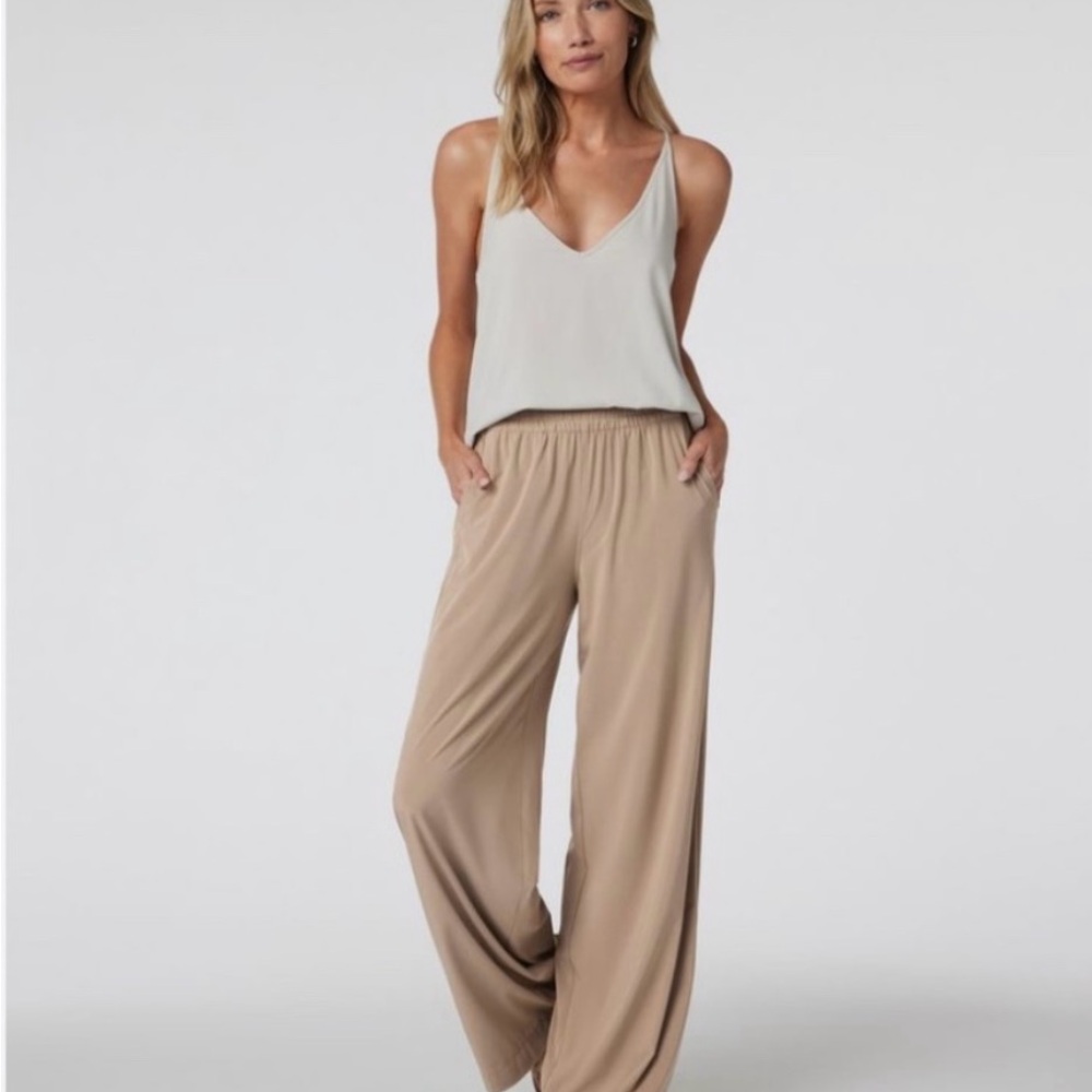 Vuori Villa Wide Leg Pants in Goldenrod
